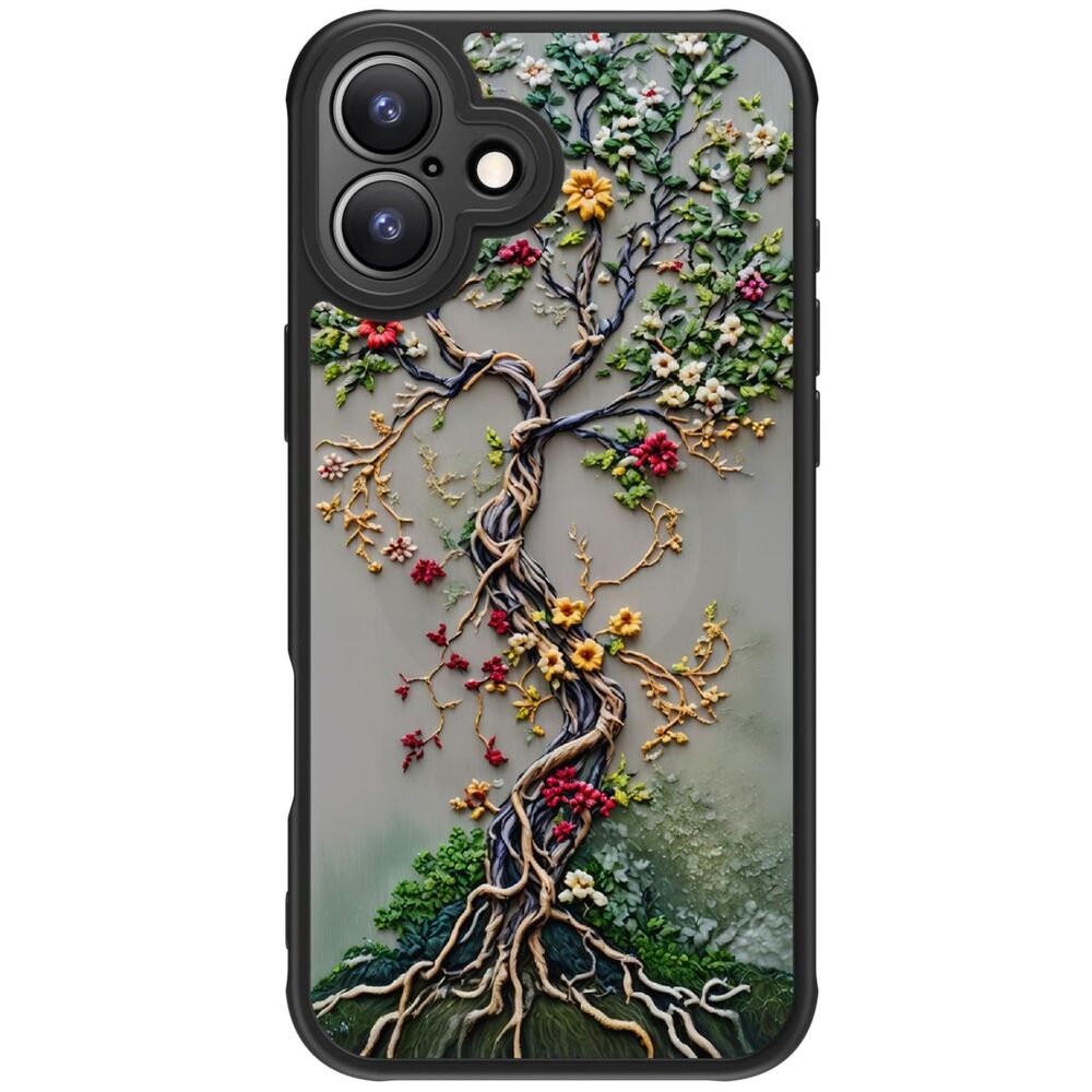 IPhone 17 Trendy Floral Design Matte Non-Slip Phone Case, 20L-177PH006